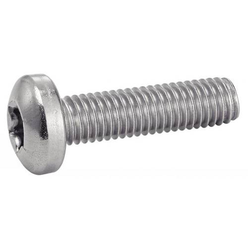 500 Vis à Métaux Tête Cylindrique Six Lobes 2.5 x 5 mm - ISO 14583 - DIN 7985 - Inox A4 - D-Work