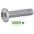 500 Vis à métaux tête cylindrique 2,5x6 mm - Inox A4, ISO 14583 - Résistantes et durables - ACTON