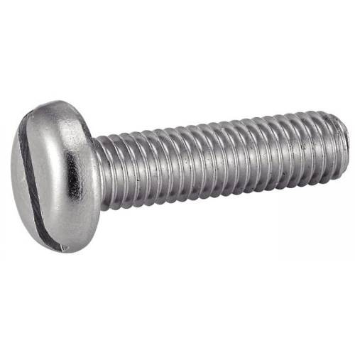 500 Vis à métaux tête cylindrique large fendue 2x20 mm - Inox A2, norme DIN 85 - ACTON