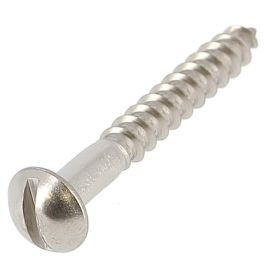 500 Vis à bois tête ronde fendue 2,5x12 mm - Inox A2, norme DIN 96 - ACTON