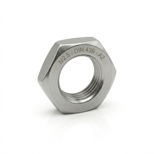 500 Ecrous Bas Hexagonaux M2 mm - DIN 439 - Inox A4 - D-Work