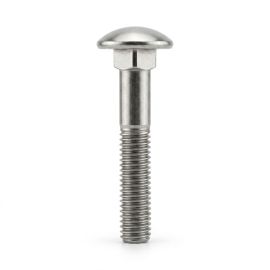 50 Vis à Métaux Tête Ronde Collet Carré 10 x 50 mm - DIN 603 - NFE27-351 - UNI 5731 - Inox A4 - D-Work