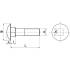 50 Vis à métaux tête ronde 10x120 mm - Inox A4, norme DIN 603 - Résistantes et durables - ACTON