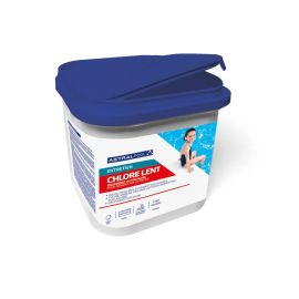Chlore Lent Granulés 250 g - 5 kg - 0 % Stabilisant - Désinfection Piscine Efficace - D-Work