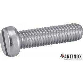 50 Vis à métaux tête cylindrique large fendue 10x16 mm - Inox A2, norme DIN 85 - ACTON