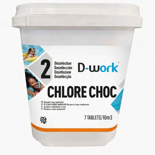 Chlore Choc Pastilles 30 g - 5 kg - Traitement Rapide et Efficace - D-Work