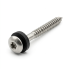 50 Vis à Bois Tête Fraisée Bombée Six Lobes + Rondelle Epdm D. 20 4.5 x 100 mm - Type DIN 7995 - Inox A2 - D-Work