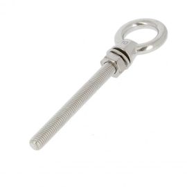 5 Pitons à œil filetés 10x100 mm - Inox A4 - Avec écrous et rondelles - ACTON