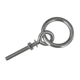 5 Pitons à œil filetés 8x110 mm - Inox A4 - Anneau articulé - ACTON