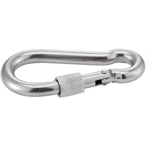 5 Mousquetons avec vis de sécurité 5 mm - Inox A4 - Sécurisés et durables - ACTON