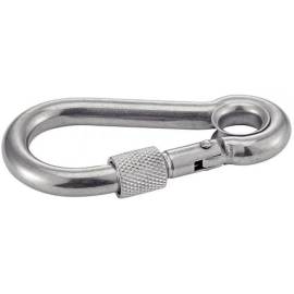 5 Mousquetons à œil 10 mm - Inox A4 - Vis de sécurité - ACTON 