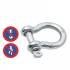 5 Manilles lyre forgées 8 mm - Inox A4 - Résistantes et durables - ACTON