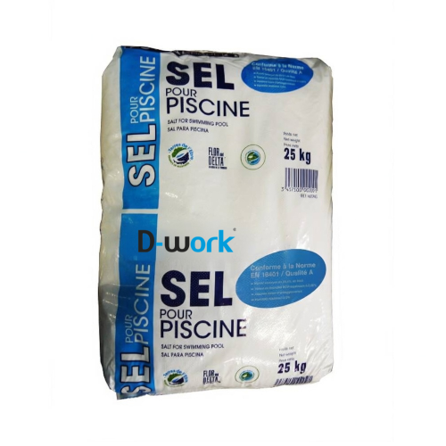 Sel Granulé Pour Piscine 25 kg - Haute Pureté - Compatible Électrolyseur - Dissolution Rapide - D-Work