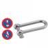5 Manilles droites longues 8 mm - Inox A4 - Forgées et résistantes - ACTON