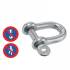 Manille droite forgée 10 mm - Inox A4 - Axe imperdable - ACTON 