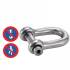 Manille droite forgée à vis 8 mm - Inox A4 - Résistante et durable - ACTON