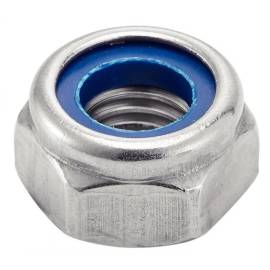 50 Ecrous Hauts Hexagonaux Indéssérables avec Bague Nylon M20 mm - DIN 982 - ISO 7040 - Inox A2 - D-Work