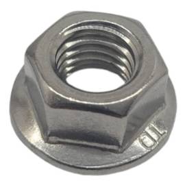 200 Ecrous à Embase Crantée M8 mm - DIN 6923 - ISO 4161 - NFE25-406 - Inox A4 - D-Work