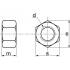 10 Ecrous Hauts M égal D M27 mm - HH - UNI 5587 - Inox A2 - D-Work