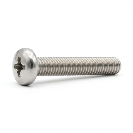 100 Vis à métaux tête cylindrique Phillips 8x20 mm - Inox A2, norme DIN 7985 - Résistantes et durables - ACTON