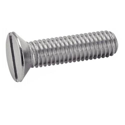 100 Vis à métaux tête fraisée fendue 6x65 mm - Inox A2, norme DIN 963 - Résistantes et durables - ACTON