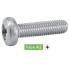 200 Vis à Métaux Tête Cylindrique Pozidriv 3 x 10 mm - DIN 7985 - ISO 7045 - NFE25-121 - UNI 7687 - Inox A2 - D-Work