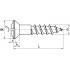 100 Vis à Bois Tête Fraisée Bombée Fendue 6 x 60 mm - DIN 95 - NFE25-605 - UNI 703 - Inox A2 - D-Work