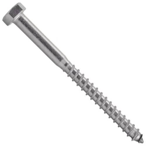 25 Vis à bois tête hexagonale 8x80 mm - Inox A2, norme DIN 571 - Résistantes et durables - ACTON