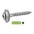 100 Vis à bois tête fraisée bombée 4,5x150 mm - Inox A2-CU, DIN 7995 - Fixation durable avec rondelle EPDM - ACTON