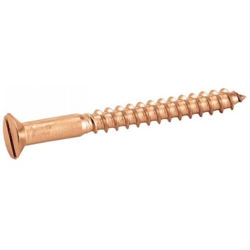 100 Vis à bois tête fraisée fendue 3x16 mm - Laiton, norme DIN 97 - ACTON