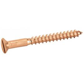 100 Vis à bois tête fraisée fendue 3,5x30 mm - Laiton, norme DIN 97 - ACTON
