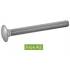100 Vis à métaux tête ronde collet carré 8x60 mm - Inox A4, norme DIN 603 - ACTON