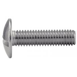100 Vis à Métaux Tête Ronde Large Poelier Fendue 8 x 45 mm - NFE 25-129 - Inox A2 - D-Work