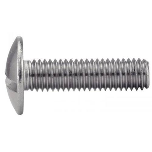 100 Vis à Métaux Tête Ronde Large Poelier Fendue 8 x 50 mm - NFE 25-129 - Inox A2 - D-Work