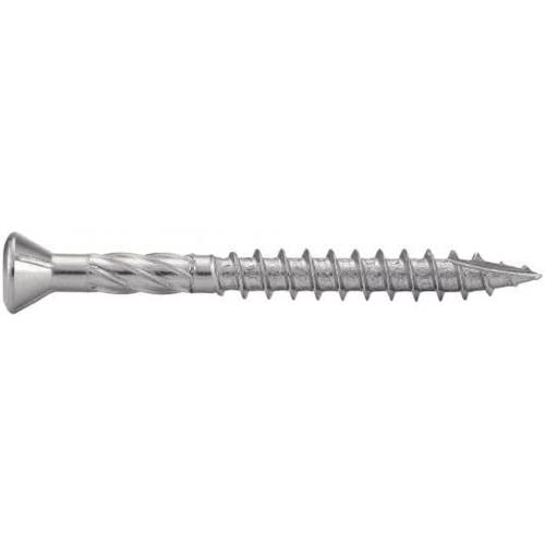 100 Vis terrasse tête fraisée bombée 5x80 mm - AISI 410, six lobes - Double filetage - ACTON
