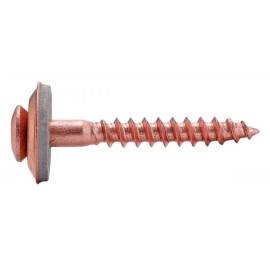 200 Vis à Bois Tête Fraisée Bombée Six Lobes + Rondelle Epdm D. 20 4.5 x 70 mm - Type DIN 7995 - Inox A2-CU - D-Work