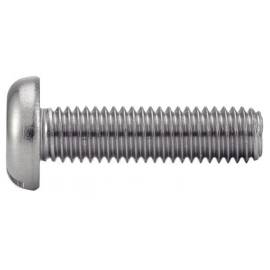 200 Vis à métaux tête cylindrique large fendue 4x25 mm - Inox A2, norme DIN 85 - ACTON