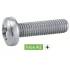 200 Vis à Métaux Tête Cylindrique Phillips 3 x 50 mm - DIN 7985 - ISO 7045 - NFE25-121 - UNI 7687 - Inox A2 - D-Work