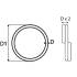 100 Anneaux de Securité 1.5 x 10 mm - Inox A4 - D-Work