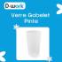 Lot de Verres Gobelets 33 cl (25 utile), Réutilisable et Recyclable en Polypropylène sans BPA - Translucide - D-Work