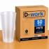 Set of Reusable and Recyclable BPA-free Polypropylene Tumblers 33 cl (25 usable) - Translucent - D-Work