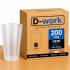 Set of Reusable and Recyclable BPA-free Polypropylene Tumblers 33 cl (25 usable) - Translucent - D-Work