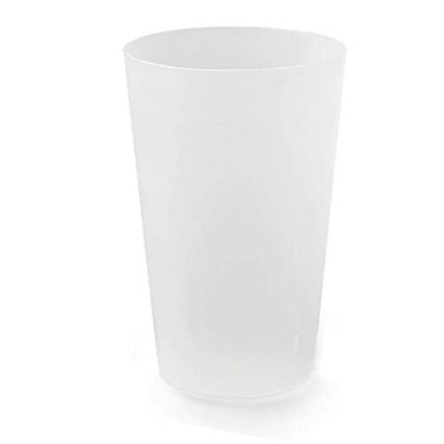 Lot de Verres Gobelets 33 cl (25 utile), Réutilisable et Recyclable en Polypropylène sans BPA - Translucide - D-Work