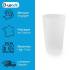 Set of Reusable and Recyclable BPA-free Polypropylene Tumblers 33 cl (25 usable) - Translucent - D-Work