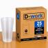 Juego de Vasos de Polipropileno Reutilizables y Reciclables sin BPA 33 cl (25 utilizables) - Translúcidos - D-Work