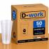 Juego de Vasos de Polipropileno Reutilizables y Reciclables sin BPA 33 cl (25 utilizables) - Translúcidos - D-Work