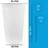 Juego de Vasos de Polipropileno Reutilizables y Reciclables sin BPA 33 cl (25 utilizables) - Translúcidos - D-Work