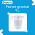 Pichet gradué 1 L avec poignée ergonomique et graduations 25, 50, 75, 100 cl - D-Work