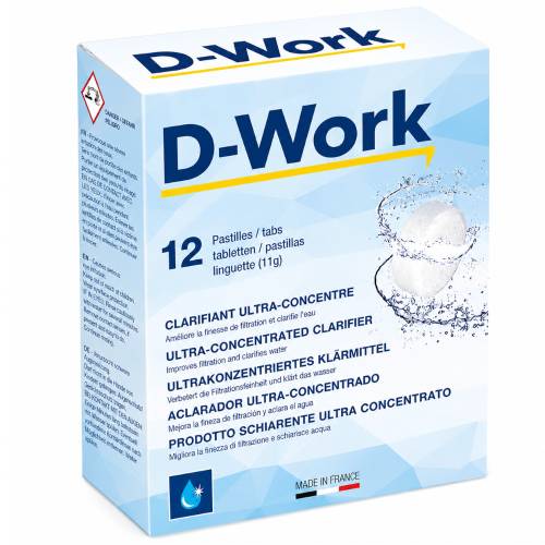 9 Pastilles de 11 g Floculantes - Traitement Eau Piscine - D-Work