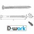 1000 A2 Stainless Steel Wood Decking Screws - Dimensions 5 x 50 mm, Reduced Notched Head + Free TX25 Bit - D-Work